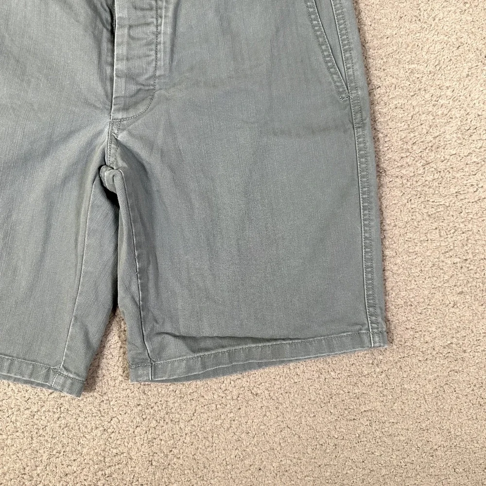 Wallace & Barnes Shorts Mens‎ 30 Blue Cotton Button Fly Casual Preppy Chino Logo